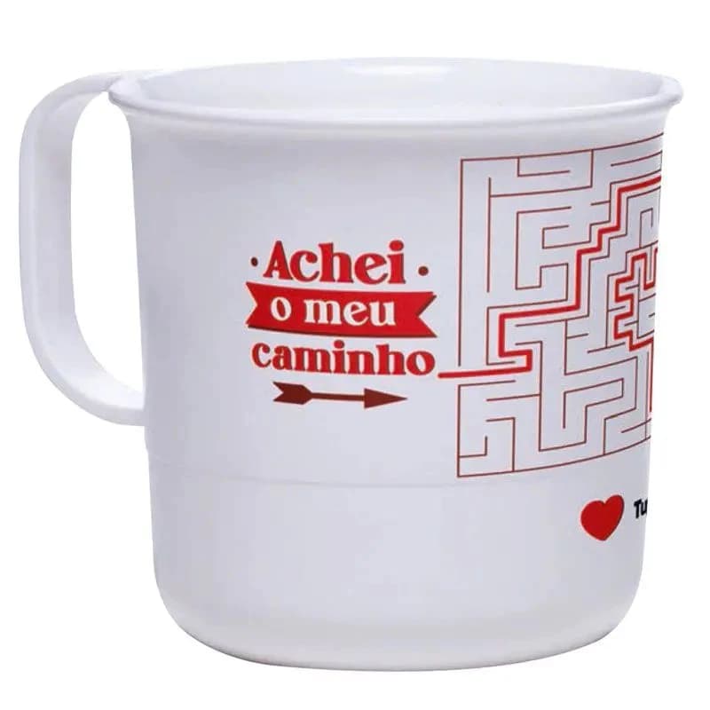Tupperware Caneca 350 Ml Diversas Estampas Suco Café Água Chá Leite Canecas