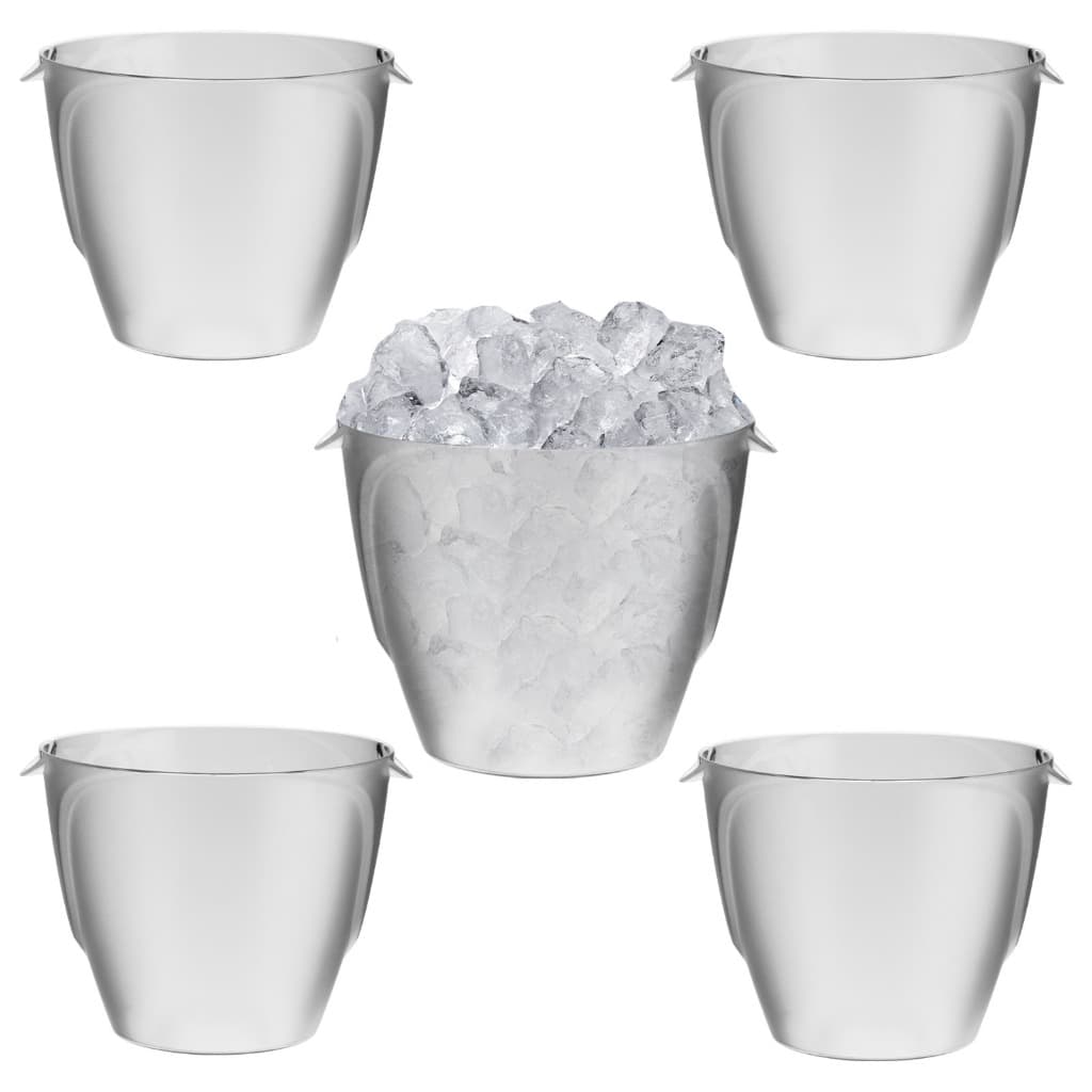 Balde de Gelo 1L Plástico Resistente Elegante Balde Multiuso Bar Festa Várias Cores Kit 5pçs