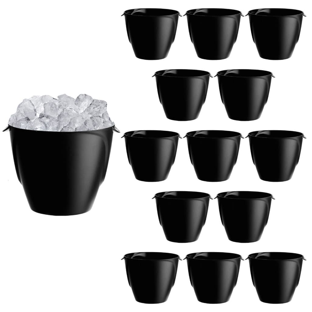 Balde de Gelo 1L Plástico Resistente Elegante Balde Multiuso Bar Festa Várias Cores Kit 14pçs