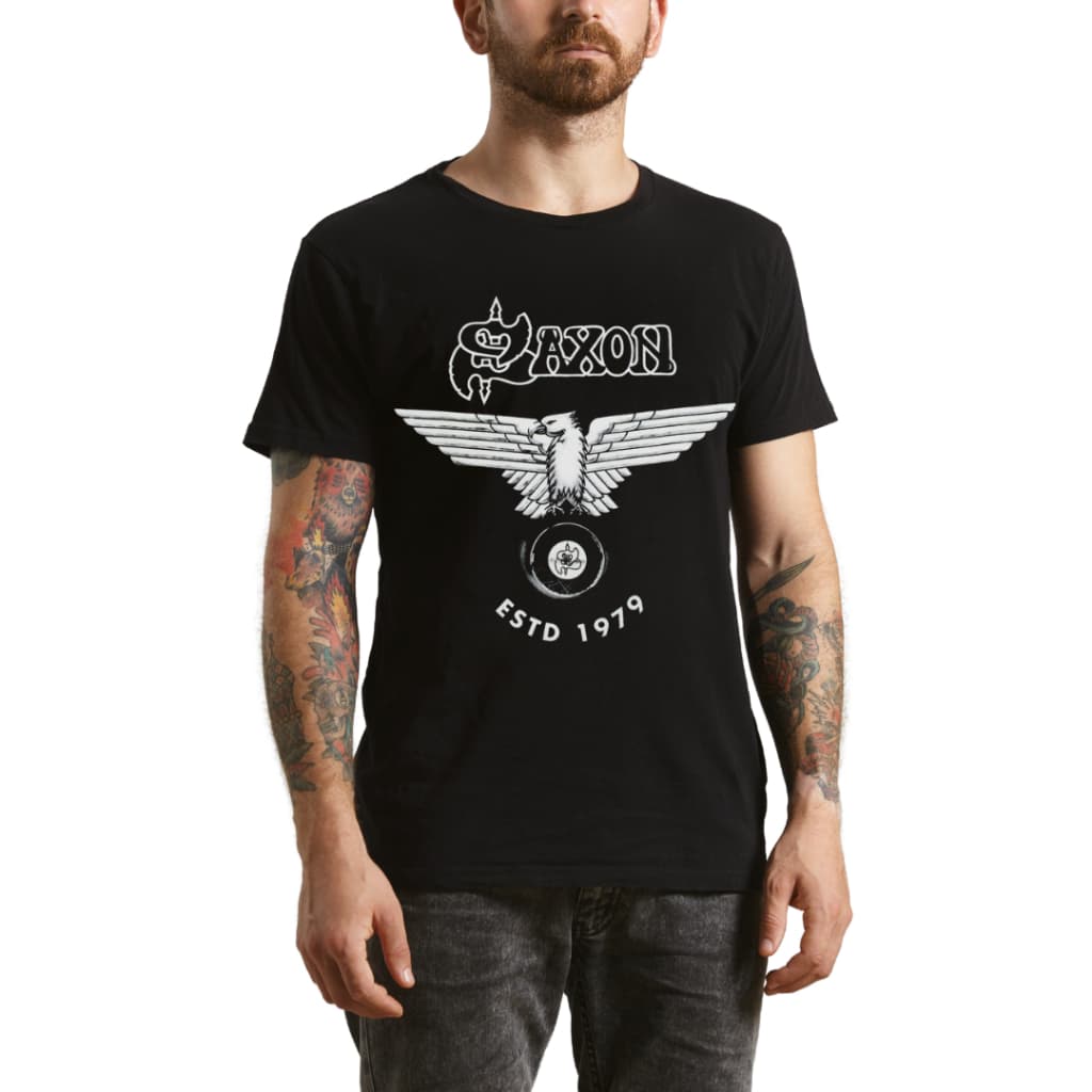 Camiseta Camisa Infantil e Adulto Saxon Blusa unissex T-shirt 100% Algodão Envio Imediato