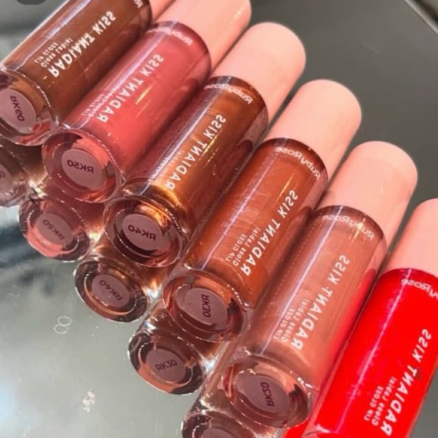 Gloss Labial  Radiant Kiss Ruby Rose brilho linha Rosa