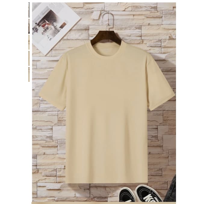 Homens camiseta cor sólida Tamanho: M