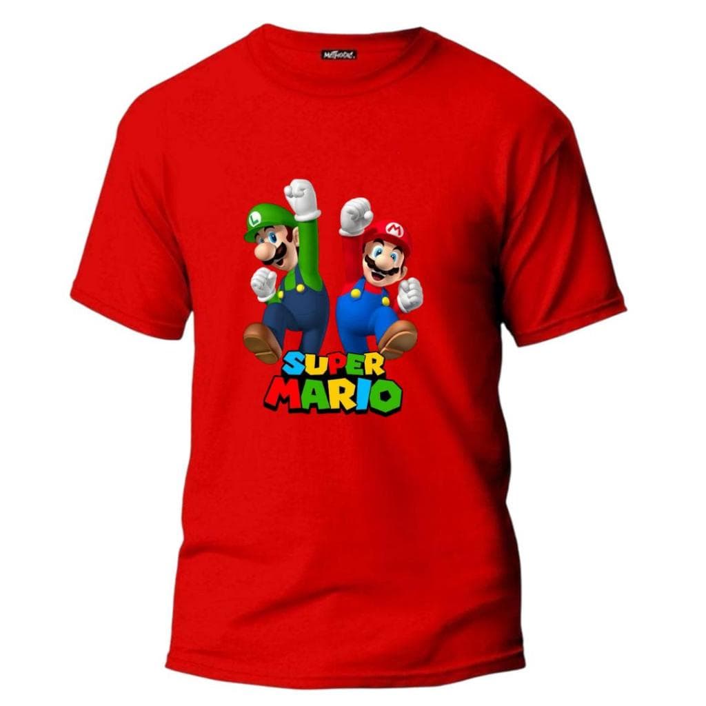 Camisa Super Mario Nitendo Gamer Camisa Unissex 100% Algodão Básica Estampado Entrega Rápida