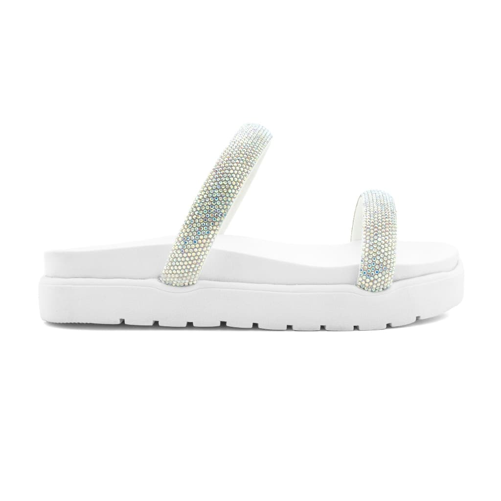 Papete Sandália Feminina Rasteirinha De Strass Birken Slide
