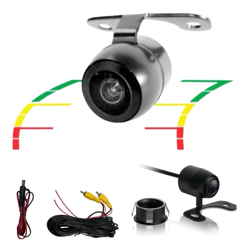 Câmera de Ré para Carro com Visão Noturna 2 em 1 Linhas Universal Borboleta