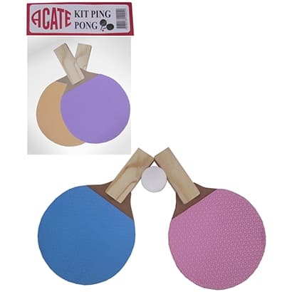 RAQUETE DE PING PONG COM 2 PECAS + BOLINHA