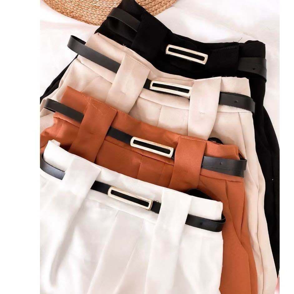 Shorts De Alfaiataria Com Cinto e Bolsos Promoção