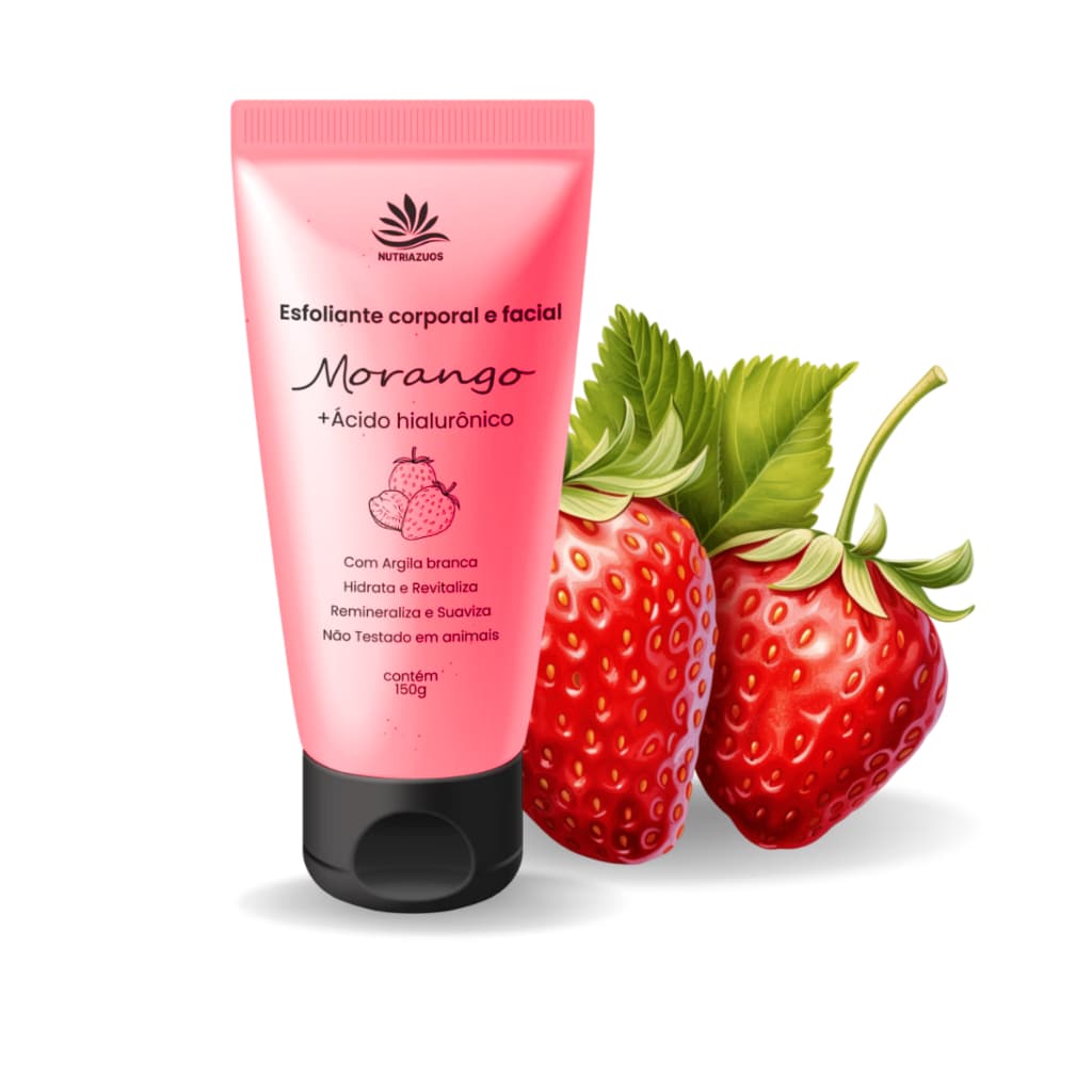 Esfoliante Morango Facial e Corporal Nutri Azuos - 150g