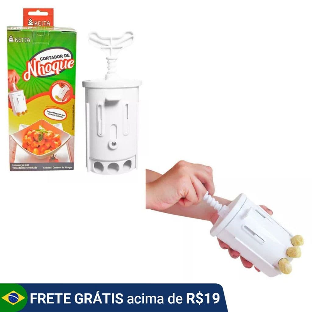 Modelador Cortador Nhoque Brigadeiro Doce Nhoqueira Prático E Rápido Cor Branco