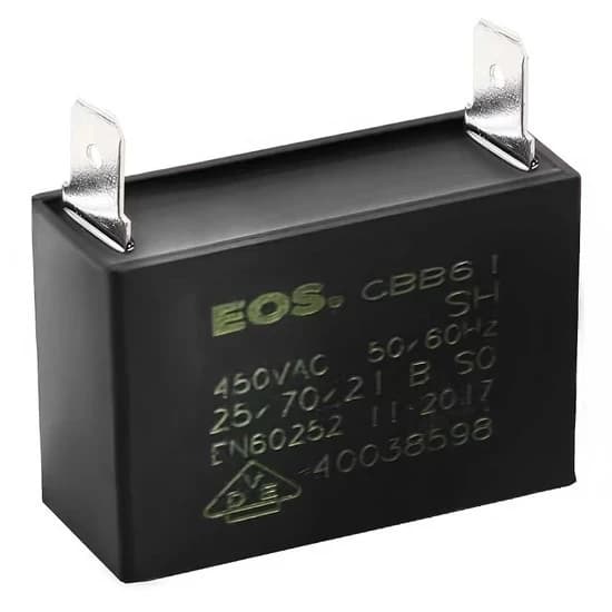 Capacitor 2,5 Mfd 450Vac Dois Terminais - EOS