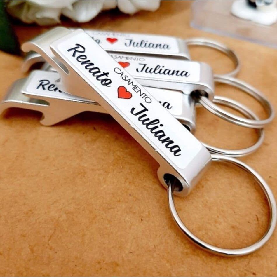 30 unidades de Chaveiro abridor personalizado como desejar