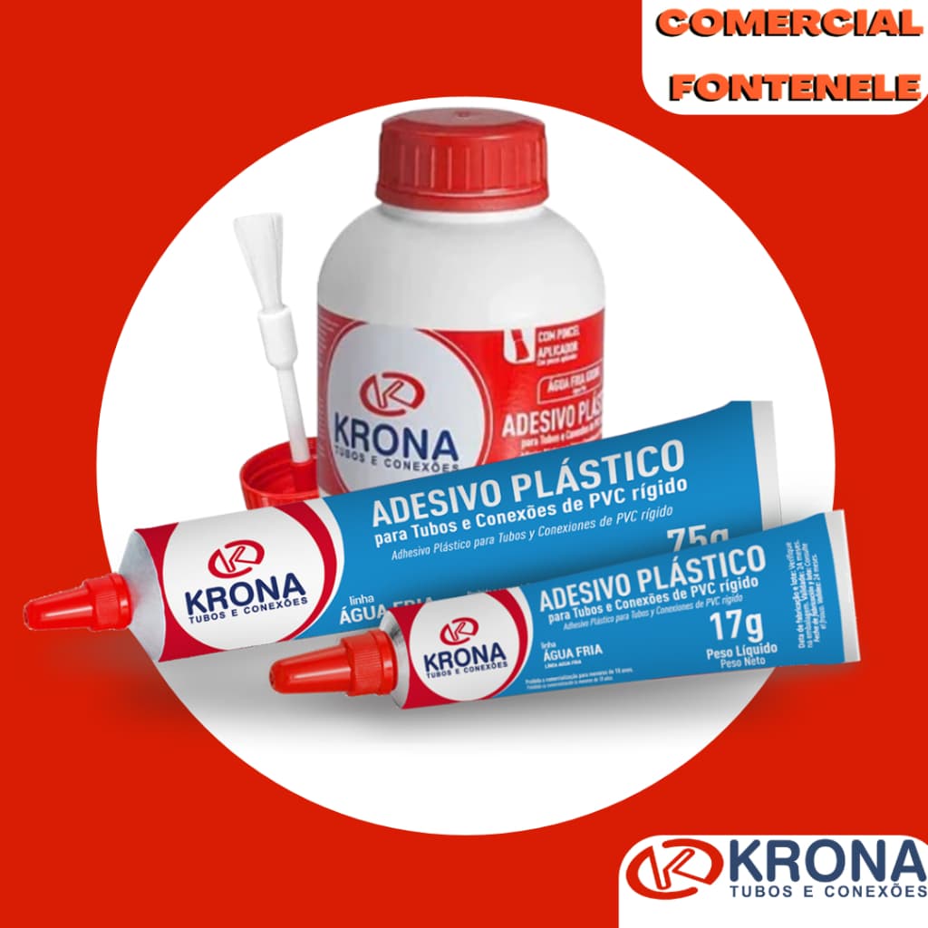 Adesivo Cola Tubo Plástico Pvc Krona - COLA PARA CANO