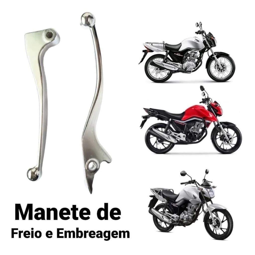 Manete Freio Disco + Manete Embreagem Titan 125/150/160 Cromado