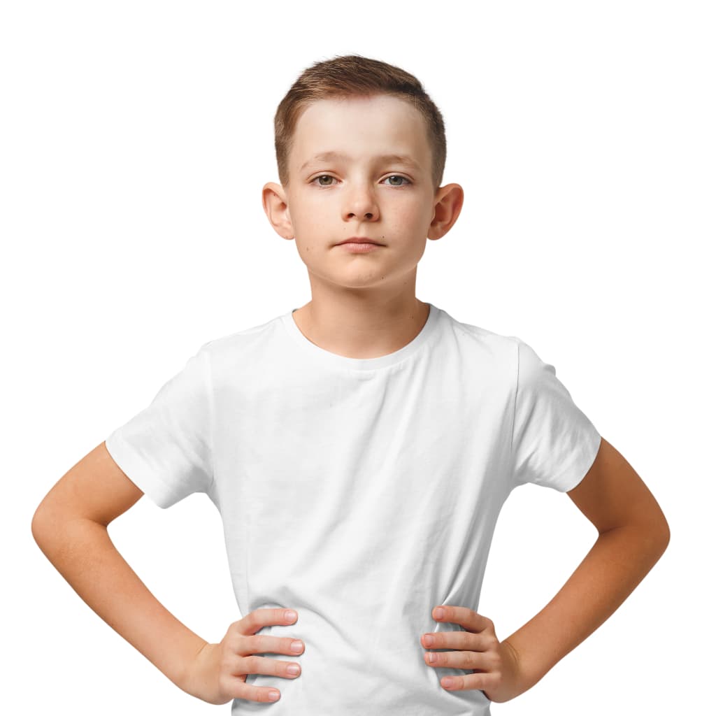 50 Camisetas Infantis Brancas Lisas para Sublimação, Uniforme
