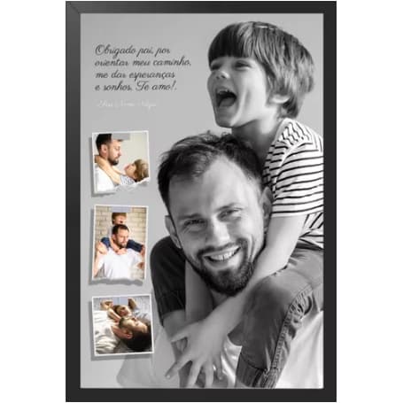 Quadro Decorativo com foto Foto Presente Dia Dos Pais