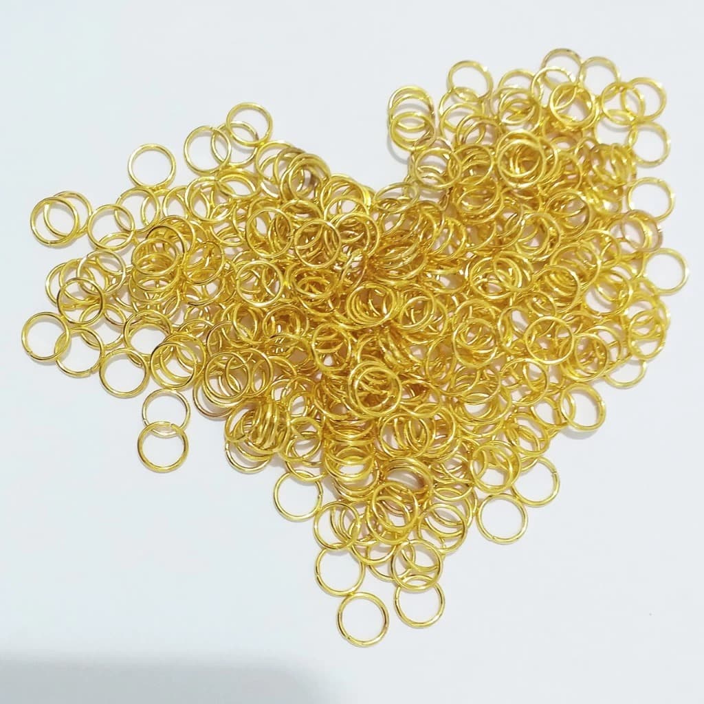 500 Argolas Elo para Chaveiros Prata e Dourado | Bijuterias | Pingente