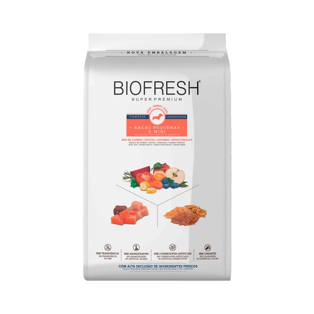 Ração Biofresh Cães Filhotes Raças Pequenas e Mini 3kg