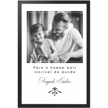 Quadro Com Foto E Frase Personalizado Presente Dia Dos Pais