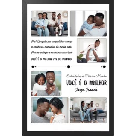 Quadro Personalizado Melhor Pai Presente Dia Dos Pais