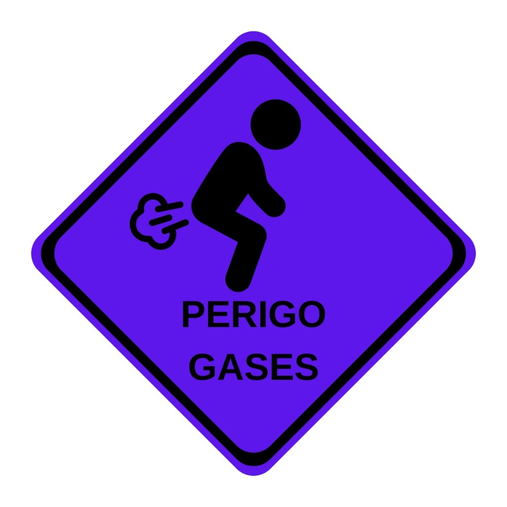 Placa Decorativa "Perigo Gases" Ecológica