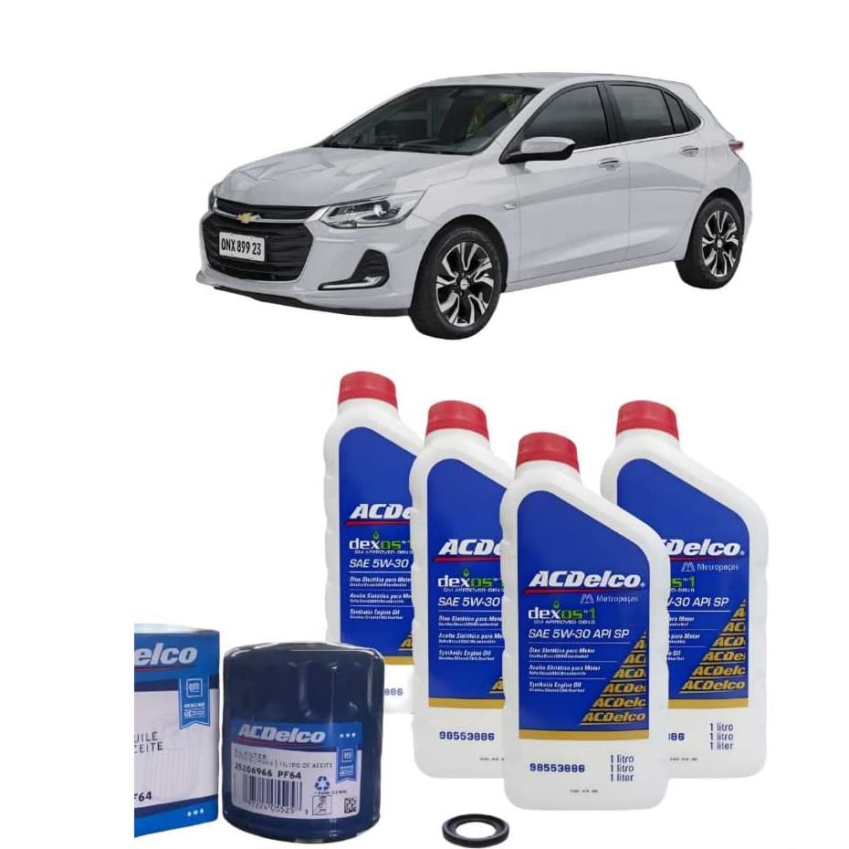 kit troca de óleo Õnix 20/23 4L Óleo Sintético Sae 5w30 Api Sp Dexos1 + Filtro de óleo