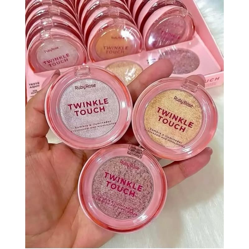 iluminador e sombra Twinkle Touch Ruby rose linha rosa
