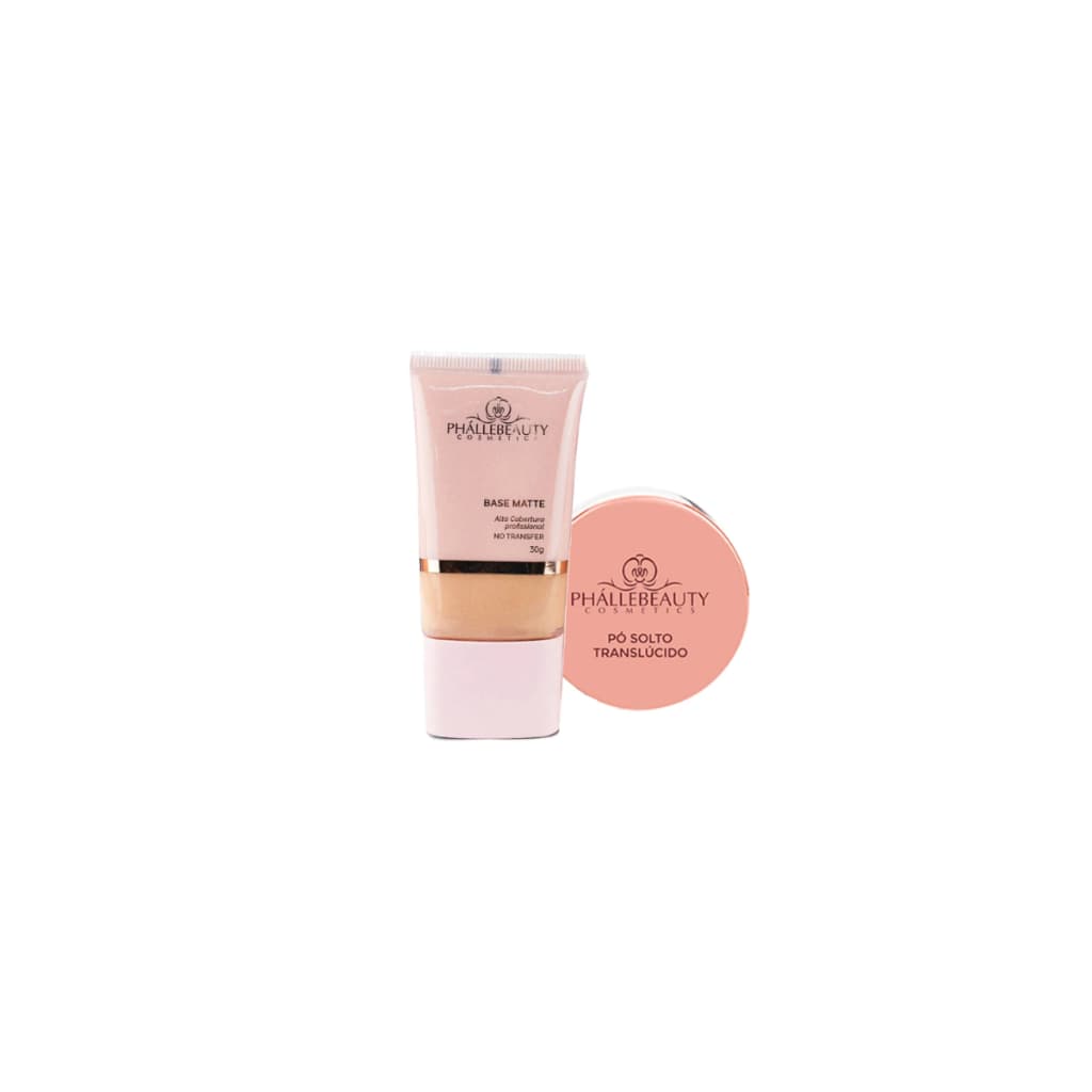 Kit Base Matte PhálleBeauty + Pó Translúcido PhálleBeauty