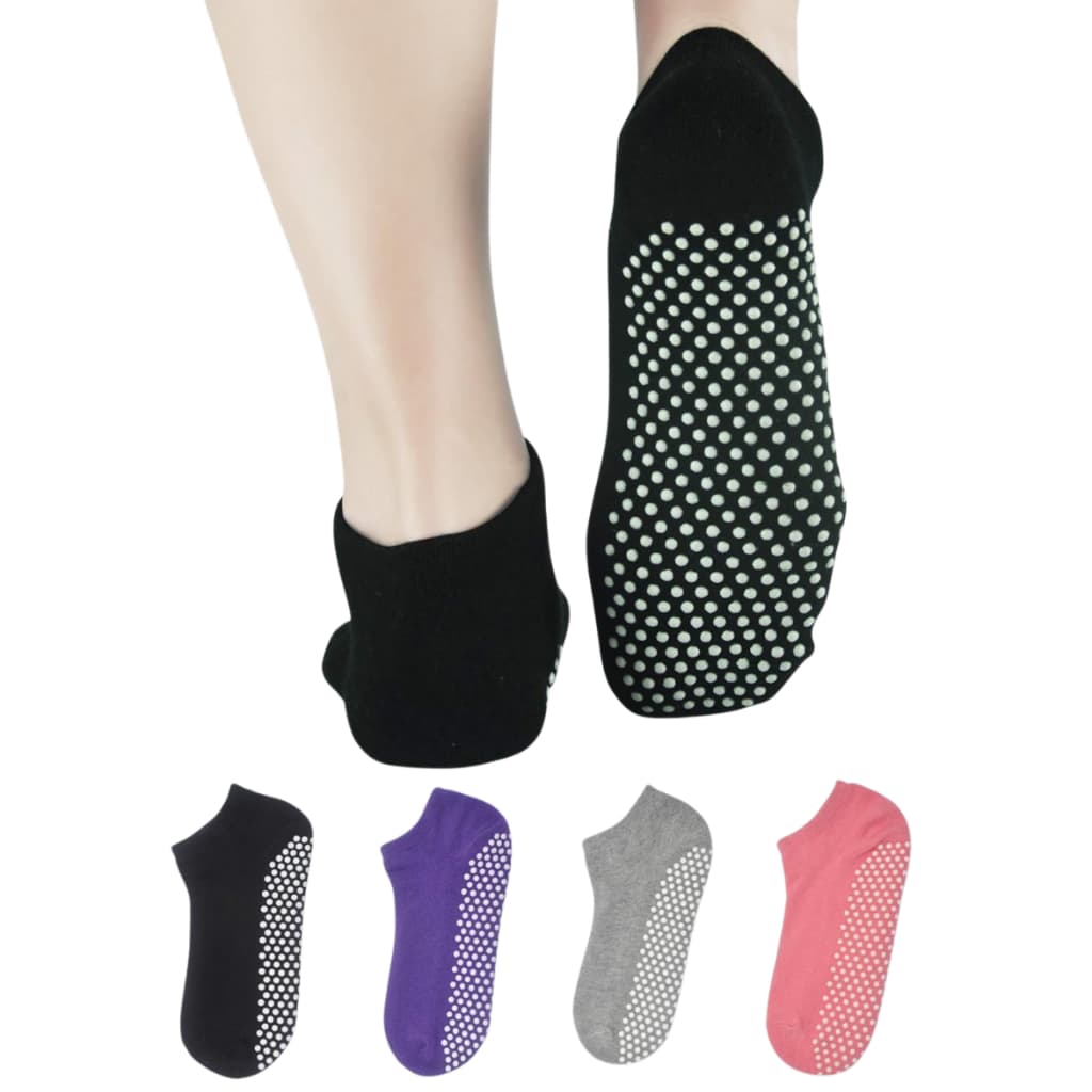 Kit 3/6/12 Meia Soquete Antiderrapante Feminina Yoga Pilates Academia Anti-Odor Evita Quedas Confortável Leve Resistente