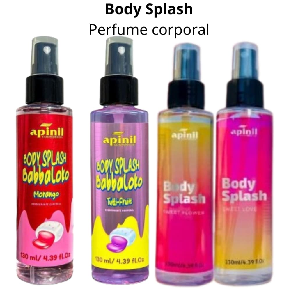 Kit com 5 unidades Body Splash Spray Corporal Colônia Apinil