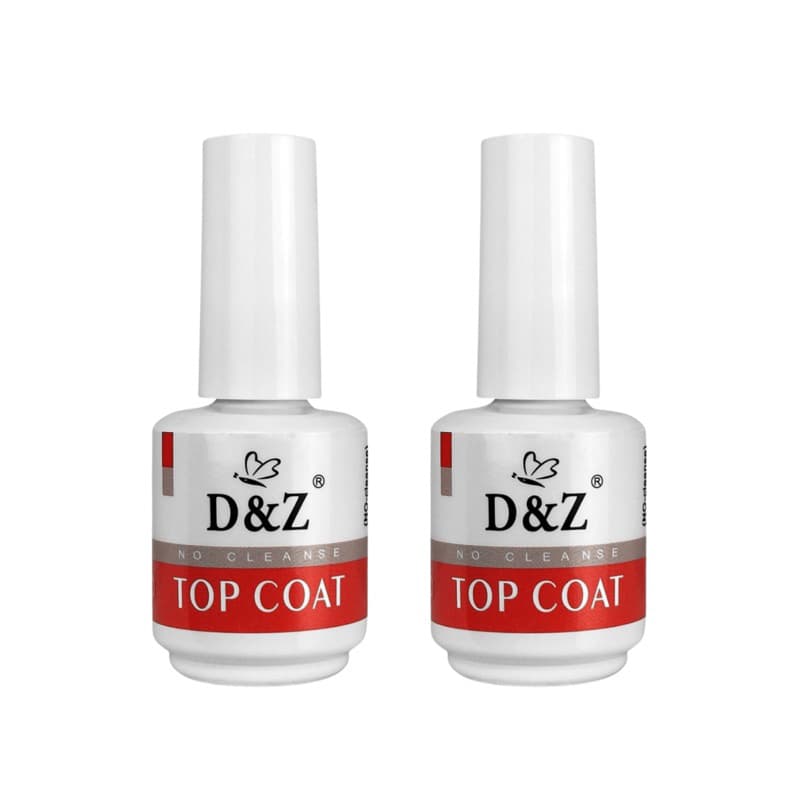 Kit 2 Top Coat Selante D&Z Branquinho Do Poder Manicure Profissional
