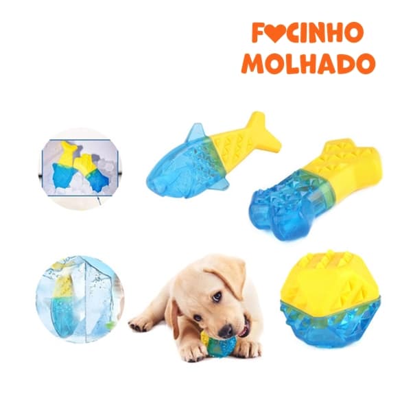 Mordedor Brinquedo Gelado Refrescante para Pet Cães Cachorro Divertido Congela