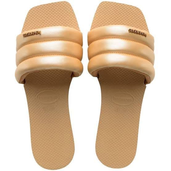 Rasteirinha Havaianas You Milan Puffer St Tropez Basic Shine Feminina Praia Chinelo Elegante Original