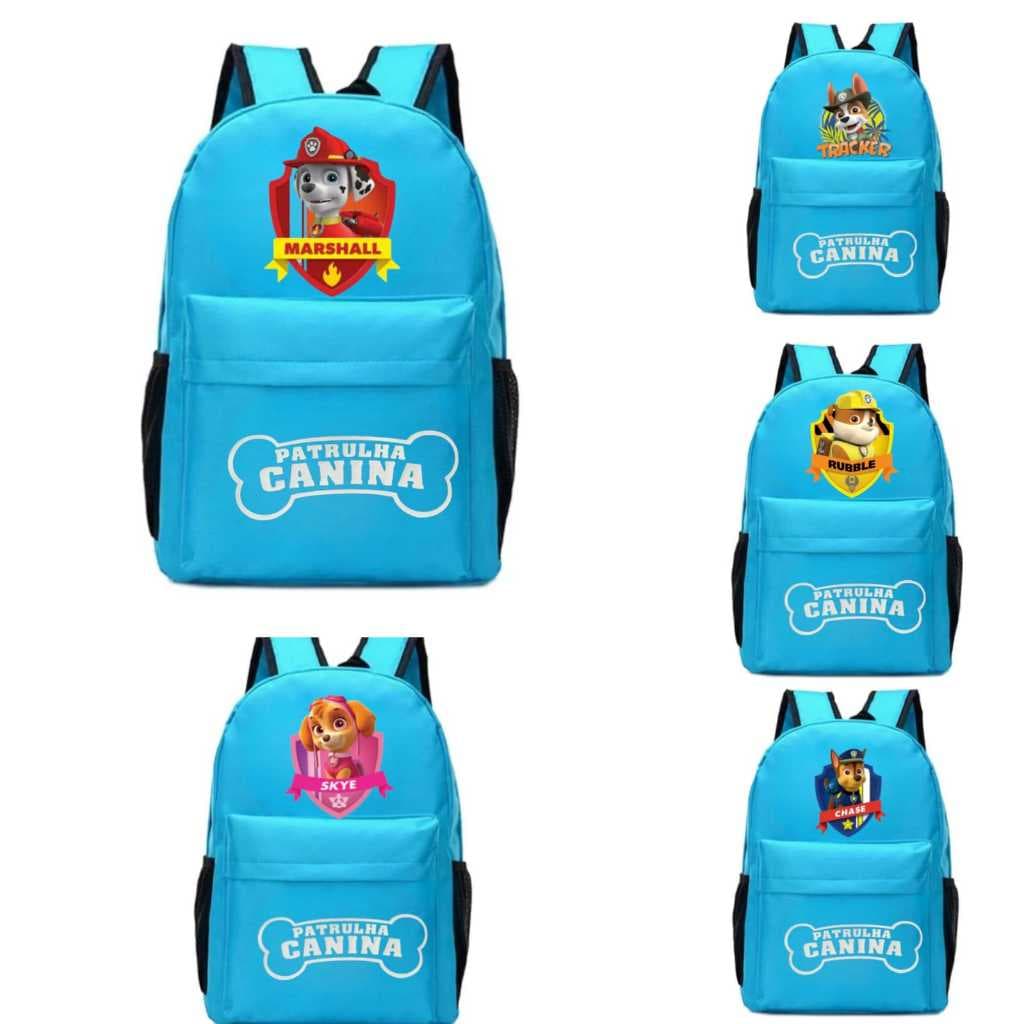 Mochila da patrulha canina menino Bolsa da patrulha canina infantil Mochila marshall Muchila azul