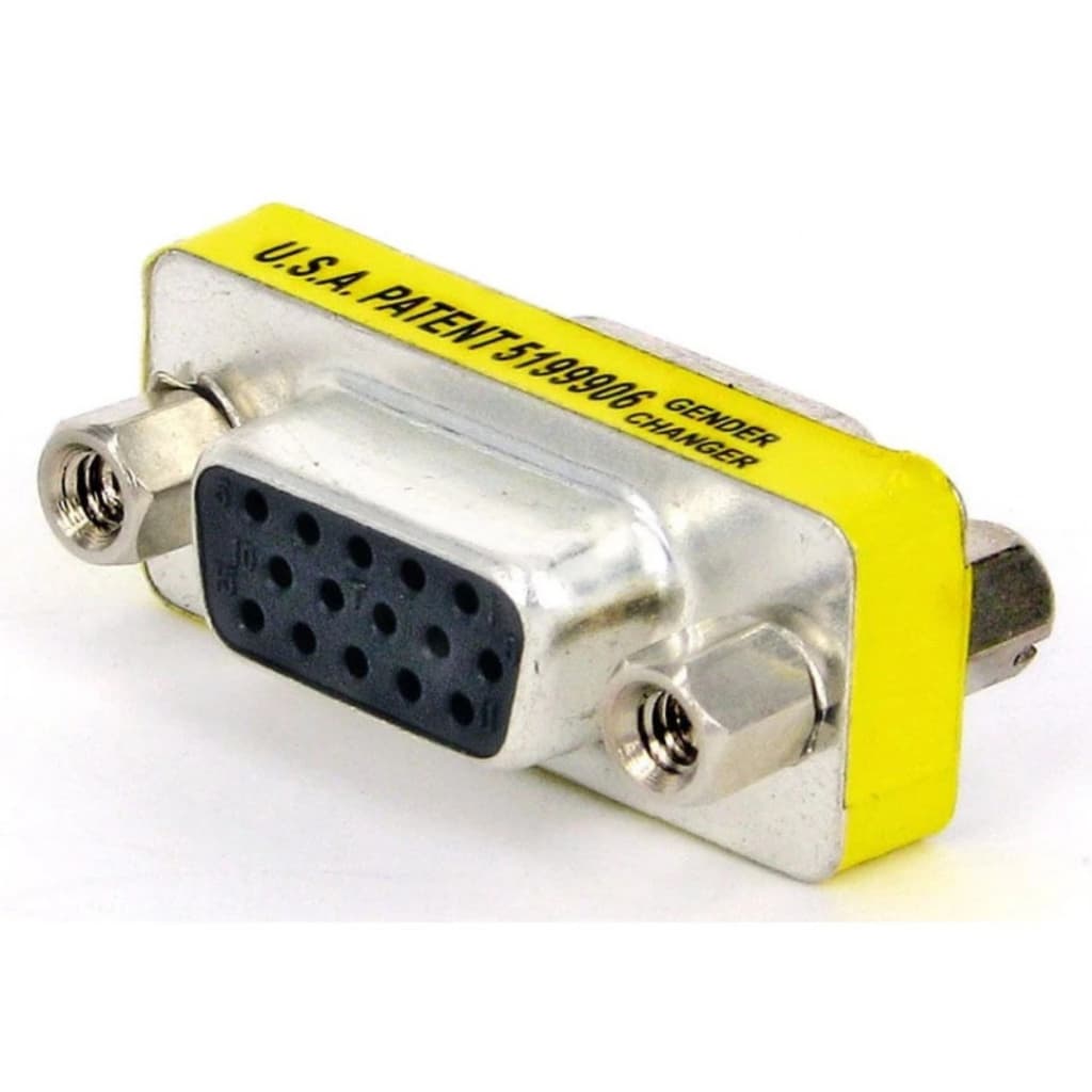 Adaptador VGA Fêmea x Fêmea Emenda Extensor Conector de Cabo