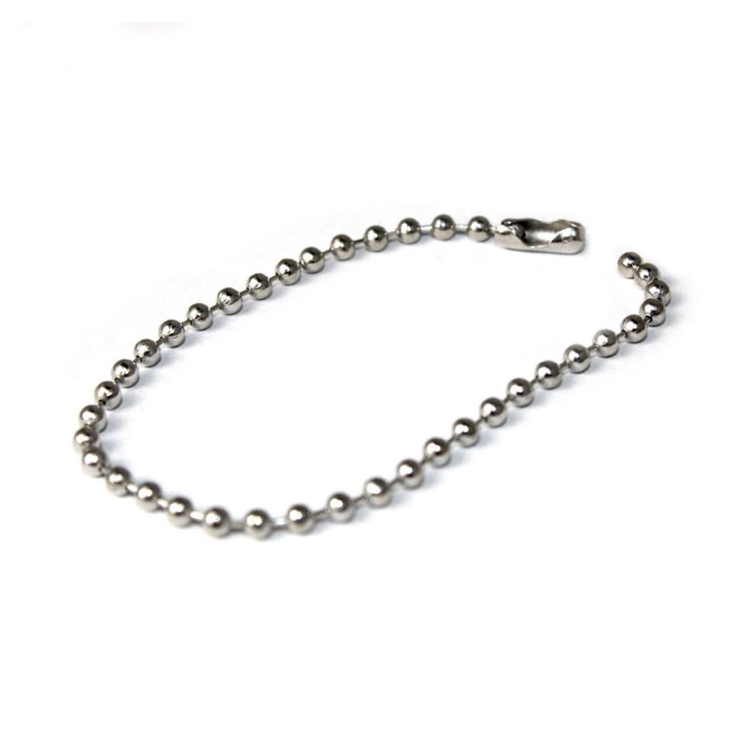 Kit 100 Corrente De Bolinha Ferro Com Canoa Tag Chaveiro