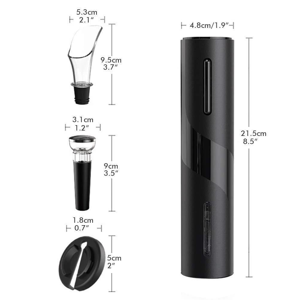 Kit Abridor de Garrafa de Vinho saca rolhas para mesa com acessorios a PILHA!