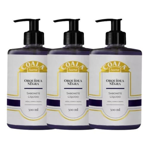 Kit C/3 Sabonete liquido Coala Orquidea Negra 500 ml