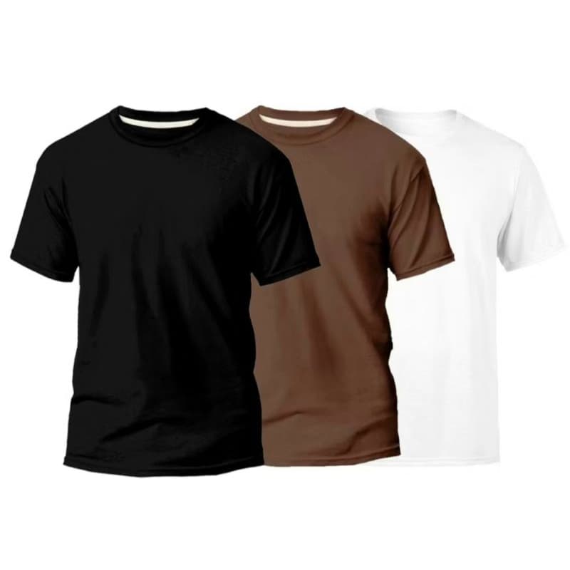 kit 3 camiseta masculina lisa Premium algodão 100%