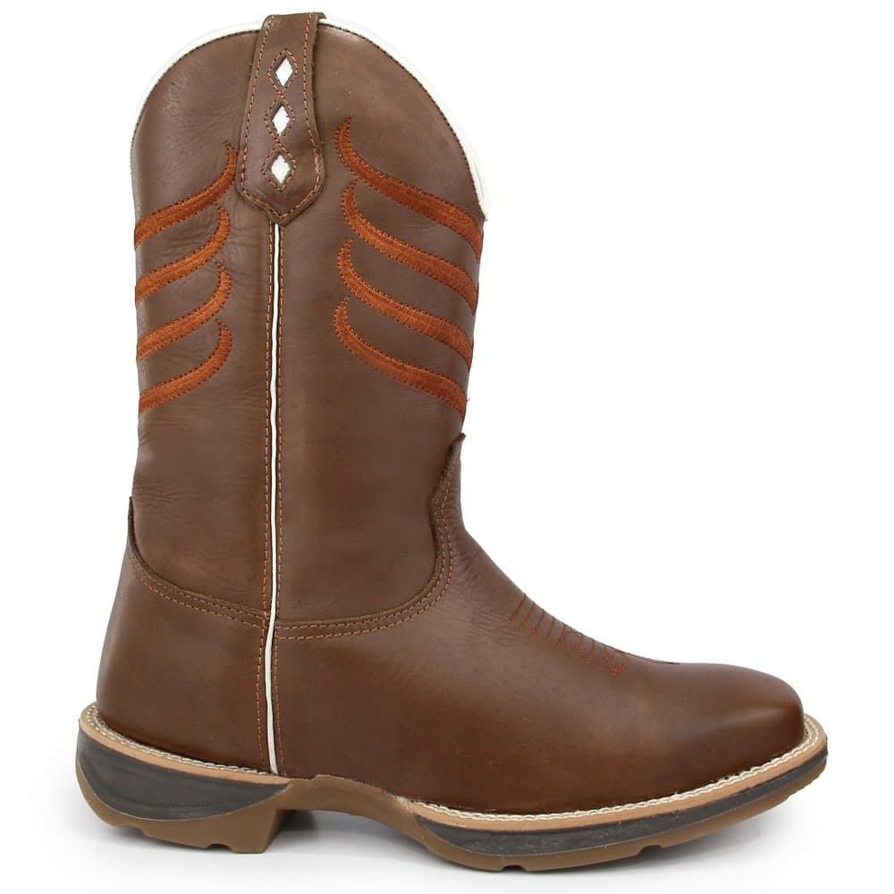 Bota Texana Masculina Country Em Couro Legítimo Sola Jump