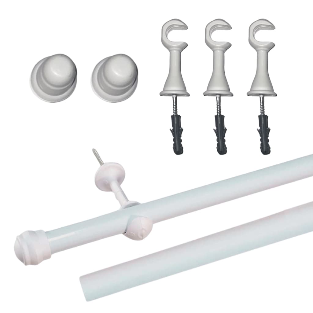 Kit Varão de Cortina 2 3 ou 4 Metros 2m 3m ou 4m 19mm Simples Fácil Instalação