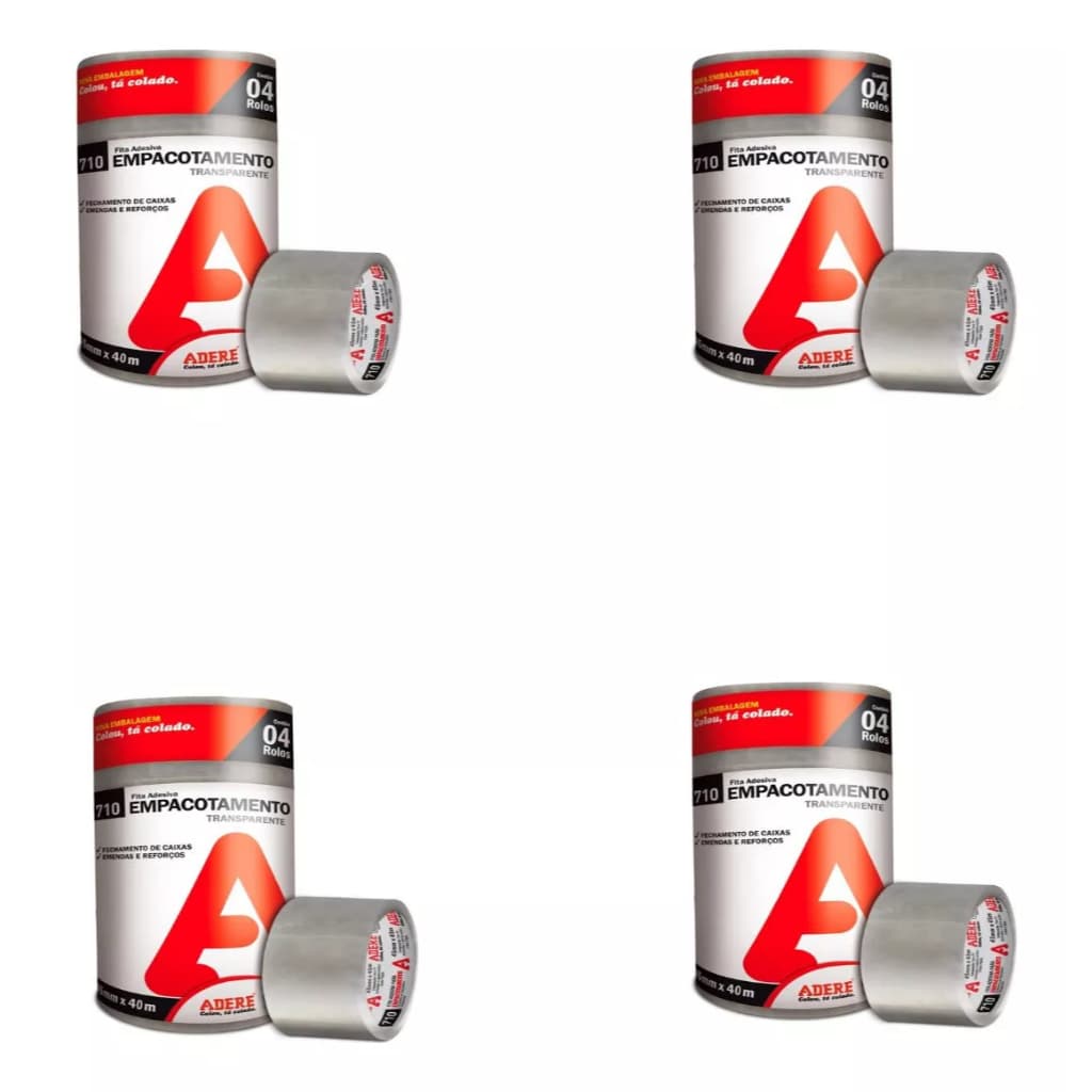 Kit 16 Rolo Fita Adesiva 45cm X 40 Metros Transparente