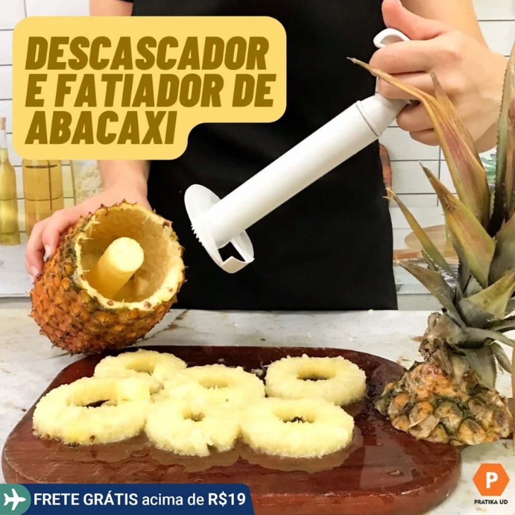 Fatiador e Descascador de Abacaxi Cozinha Espiral