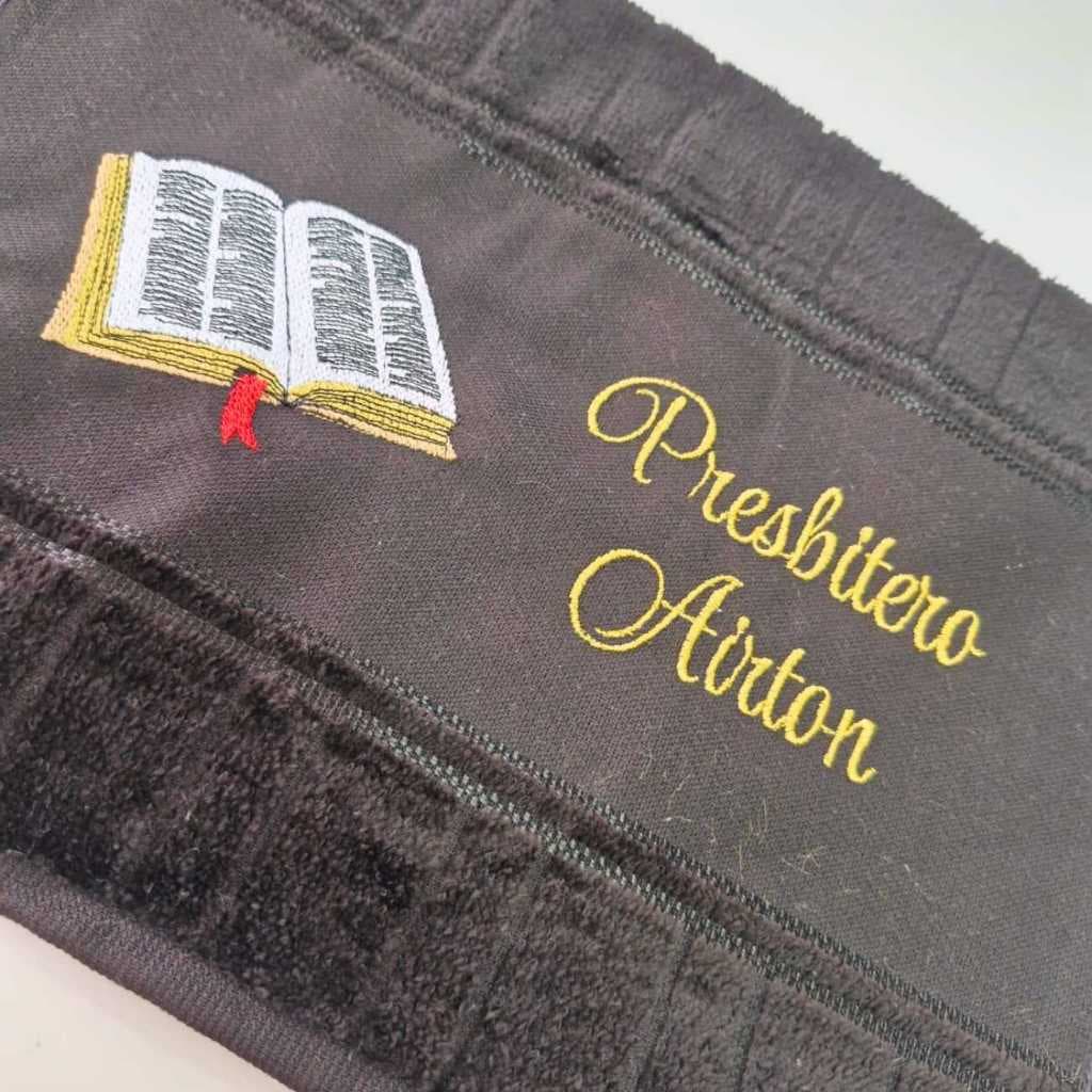 Toalha de Mão Bordada e Personalizada para  Pastor|Pastora|Padre|Diácono|Evangelista|Missionário
