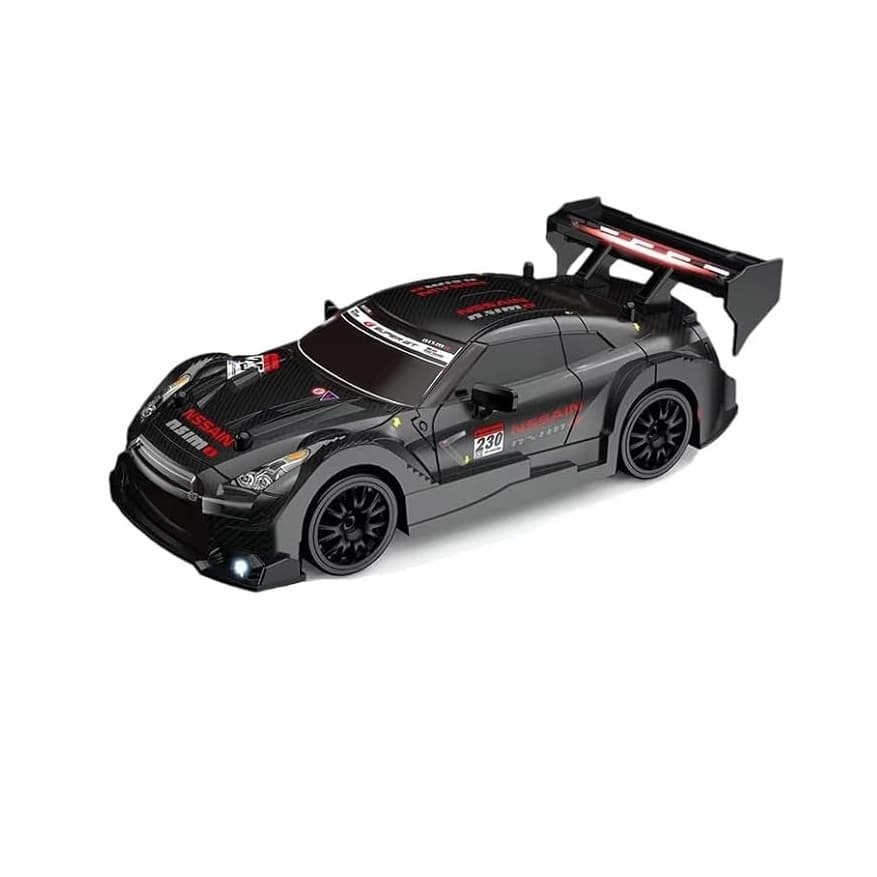 Carro Nissan / Mustang de controle remoto Black Drift de corrida Gtr