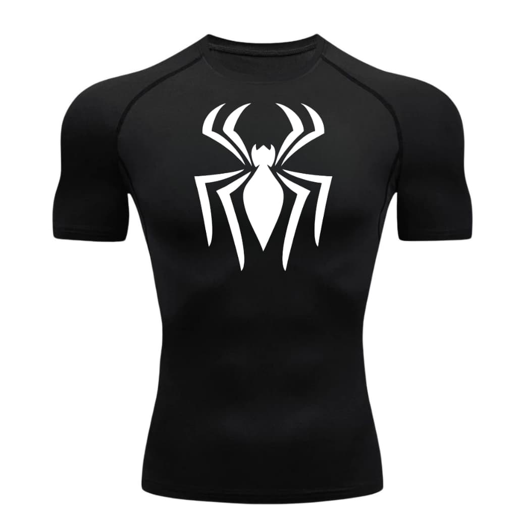 Camisa De Compressão Homem-Aranha 4 Manga Curta Treino Ginástica Camiseta Esportiva