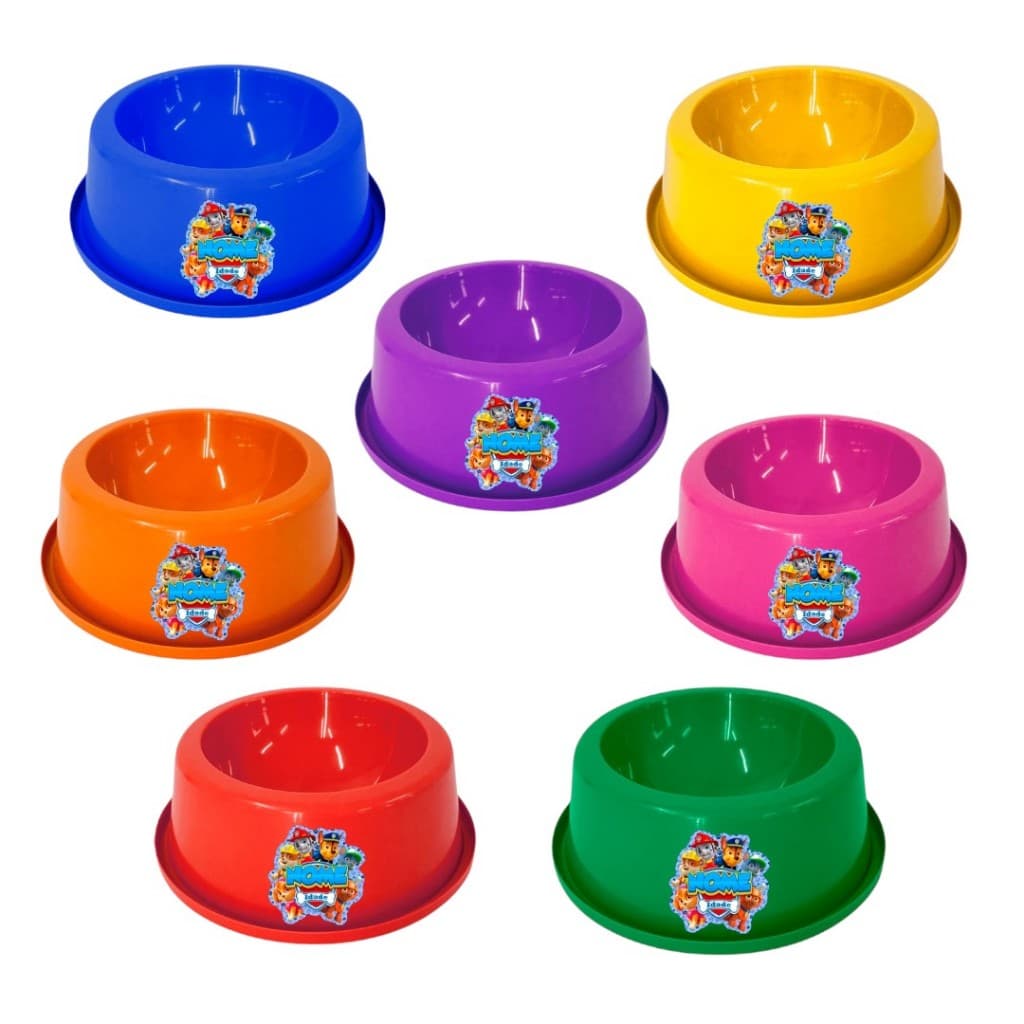 Kit 21un Comedouro Personalizado Patrulha Canina com Nome e Idade