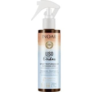 Spray Texturizador 200ml Liso com Ondas Inoar Efeito Praia Volume e Movimento Pantenol e Vegano