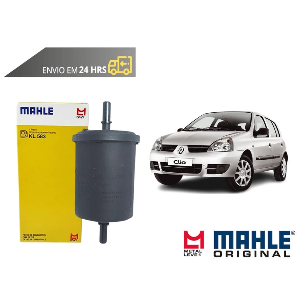Filtro de Combustível Renault Clio todos de 2000 a 2016 Original Mahle Metal Leve