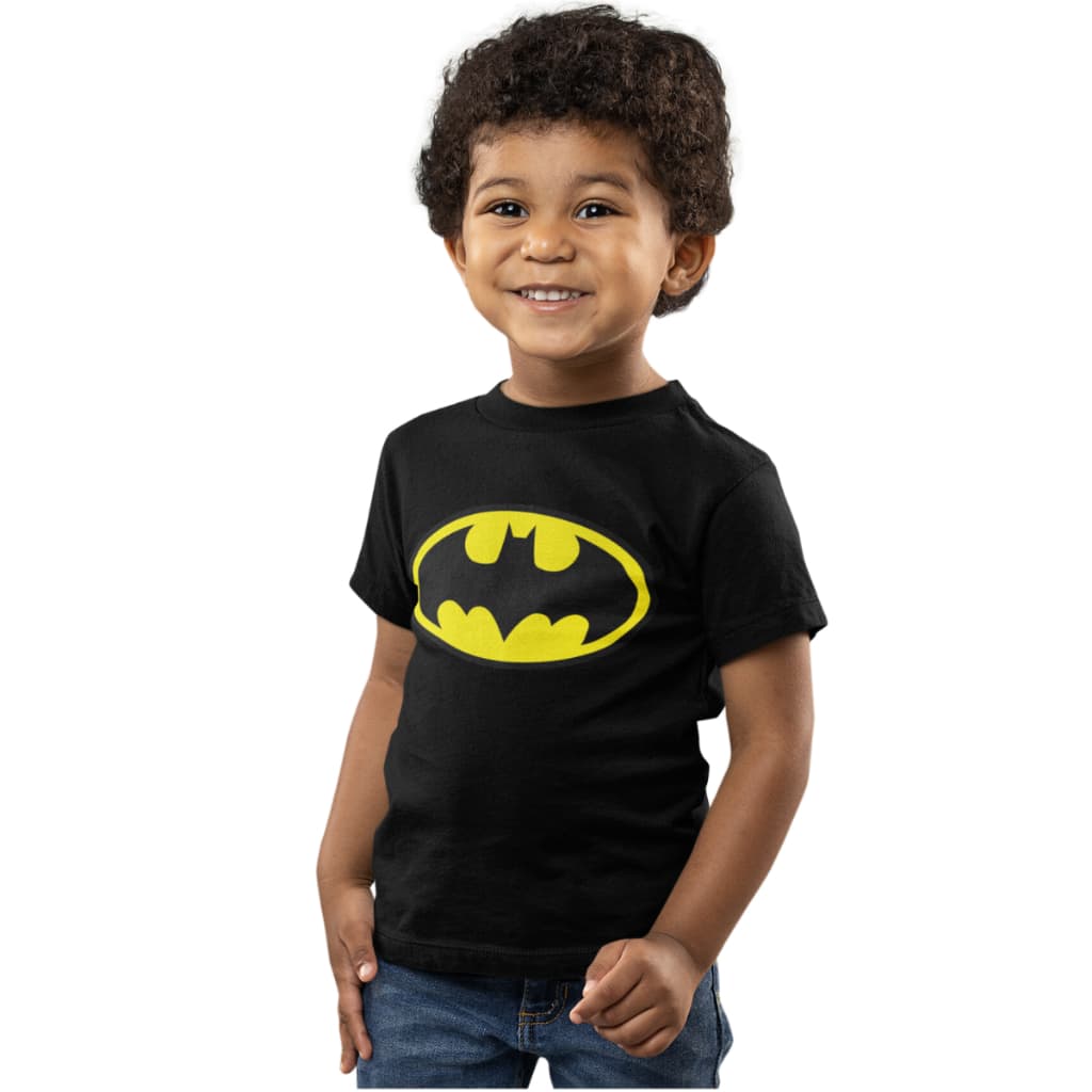 Camisa Blusa Infantil Menino Batman Morcego Camiseta Masculina Super Heroi Roupa Criança Algodão