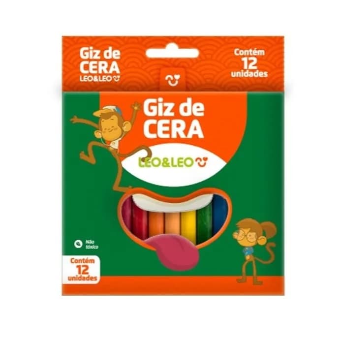 Giz de Cera Leo e Leo 12 cores